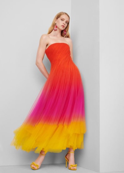 Vestido Ralph Lauren Clementine Ombré Tulle Mulher 47032-NPZE